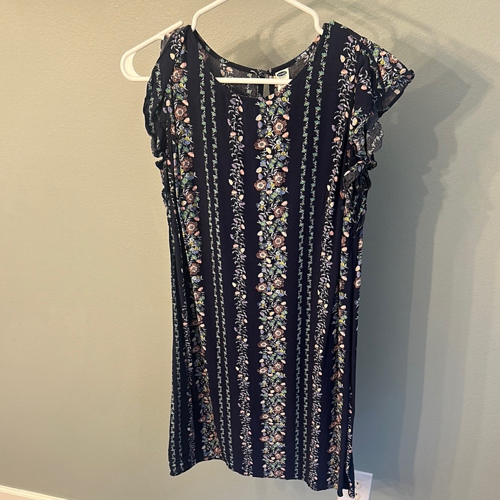 Old Navy Navy Floral Dress